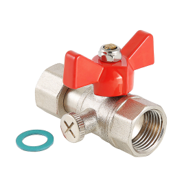 Кран шаровой для подключения манометра ВВ 1/2-1/2 DN15 (VT.807.N.0404), Valtec
