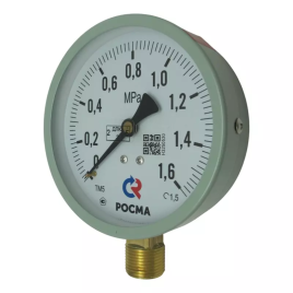 Манометр ТМ-510Р.00 (0-1.6МПа) G1/2 1.5 М2 (без поверки), Росма