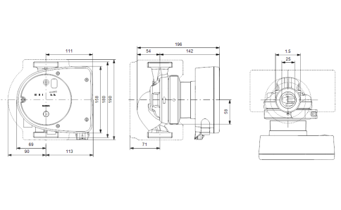 Насос циркуляционный MAGNA1 25-80 (99221213), Grundfos фото 3